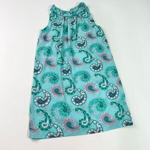 Tracy Negoshian Shift Dress Women's Small Paisley Braided Neckline Sleeveless